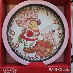 Adorable strawberry shortcake wall clock
